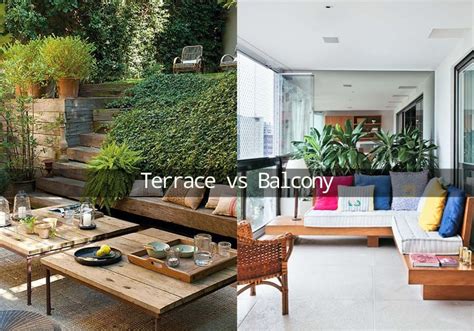 difference between terrace and balcony.
